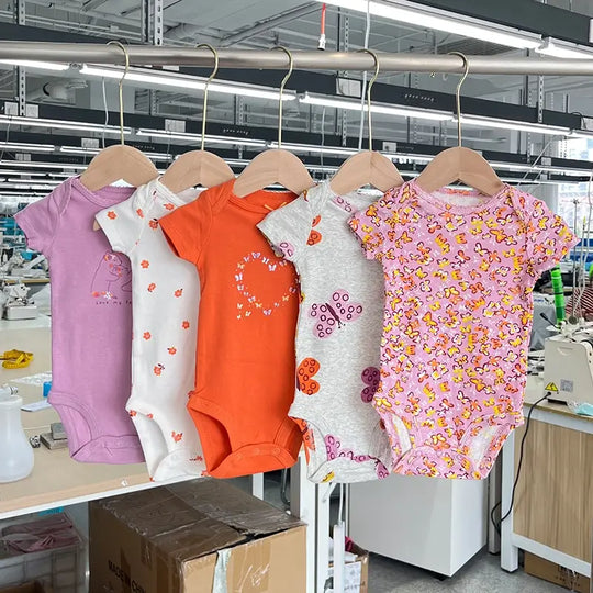 Organic Baby Bodysuits Wholesale Private Label Baby Clothes Factory