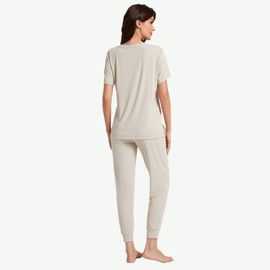 Conjunto de pijama de mujer en capas de modal y aire al por mayor - 2311820103
