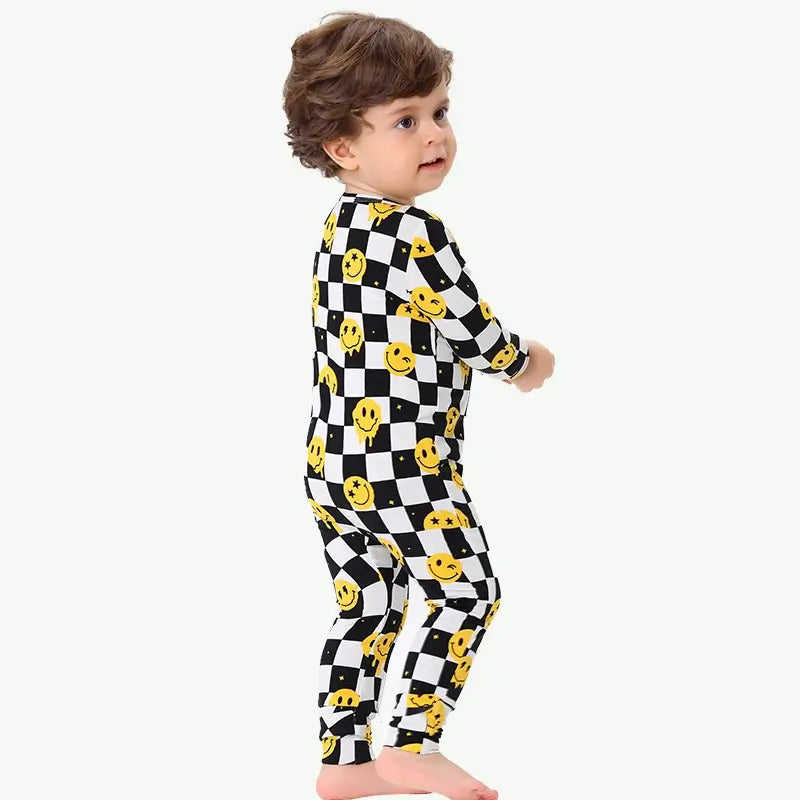 Manufacturer Wholesale Baby Plaids Printed Bamboo Clothing