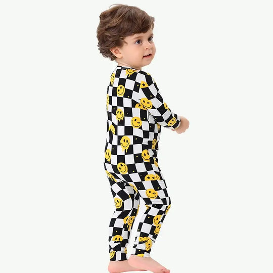 Manufacturer Wholesale Baby Plaids Printed Bamboo Clothing