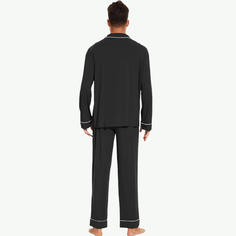 Conjunto de pijama personalizado al por mayor de bambú para hombre
