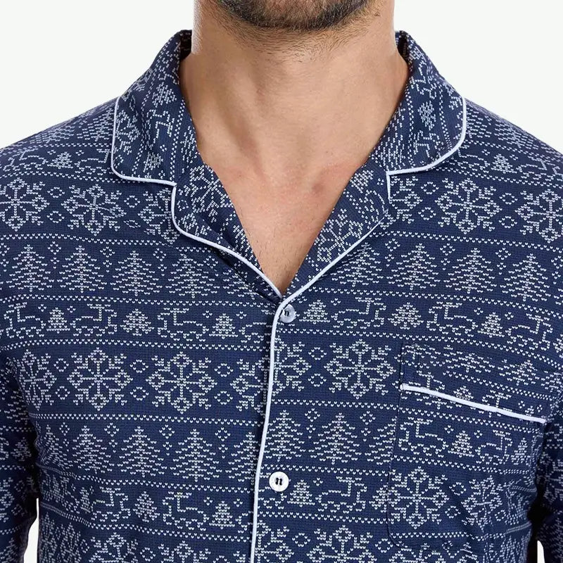 OEM Lenzing™ Modal Men's Pajama Set Wholesale Christmas Sleepwear