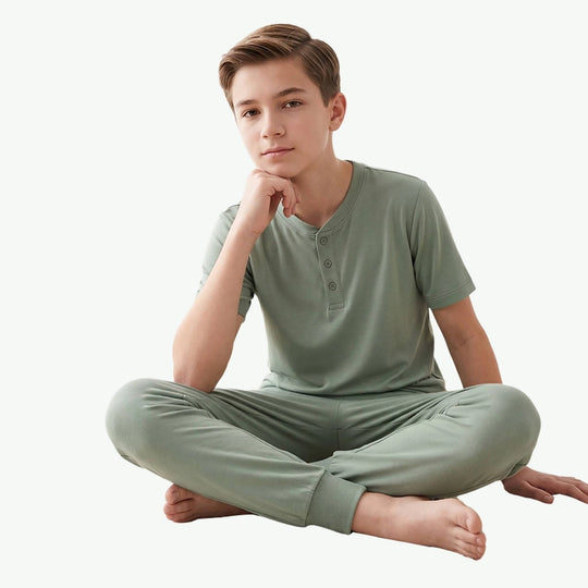 Premium Wholesale Teens Boys Henley Loungewear Supplier