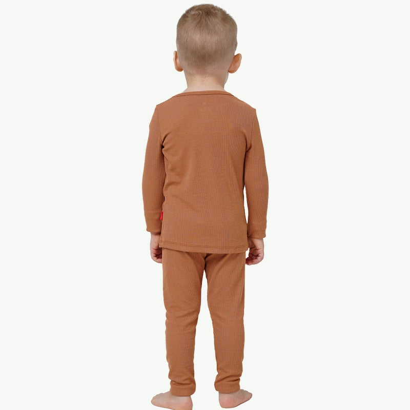 Pima Cotton Comfortable Bulk Buy Ribbed Two-Piece Kids PJs Vendors
