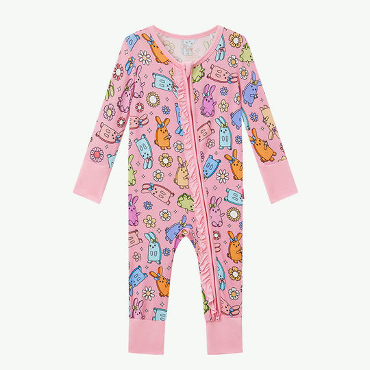 Fabricant de vêtements pour bébé à fermeture éclair imprimés Halloween en vrac