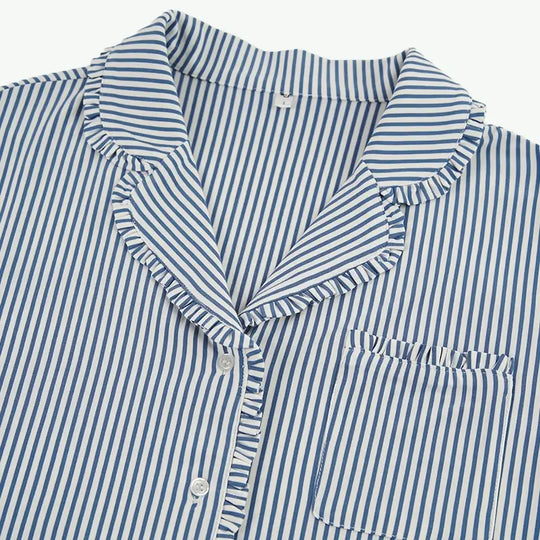 Wholesale Premium Yarn-dyed Vertical Stripes Tencel Lyocell Sleepwear Vendors