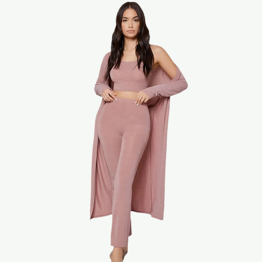 Private Label 3 sets Belted Robe Ladies Boutique Loungewear Maker