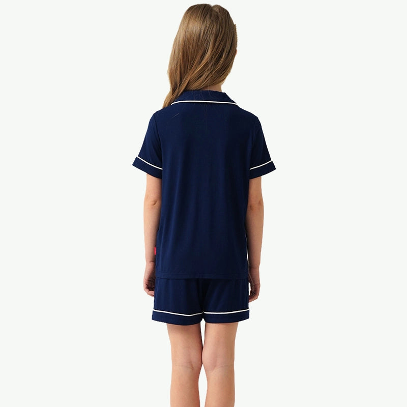Custom Classic Piping Childrens Short Pyjama Set Wholesale Manufacturer