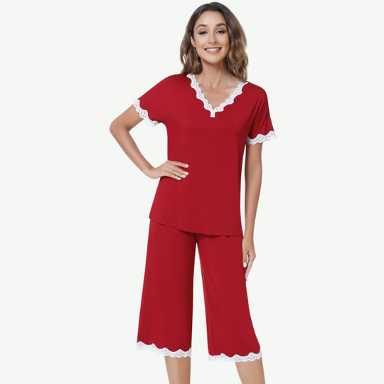 Bulk Customized Women Capri Pajama Set-81129935