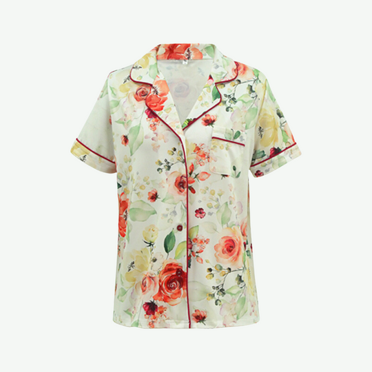 Custom Women Printed Pajama Set Supplier-2315500003