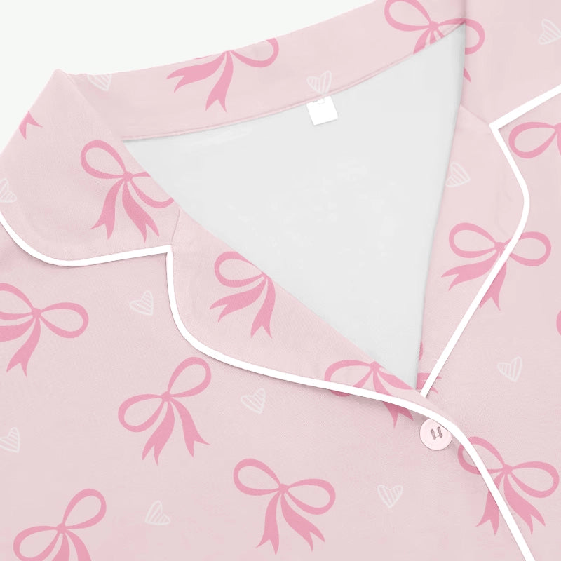 Pijamas para mujer con estampado de lazo de Bamboo Clothes Manufacturer