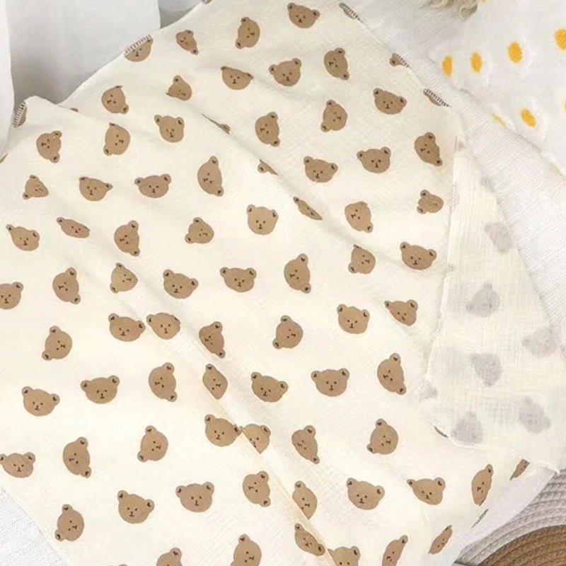 Proveedores mayoristas de mantas de muselina con estampado de osos para recién nacidos