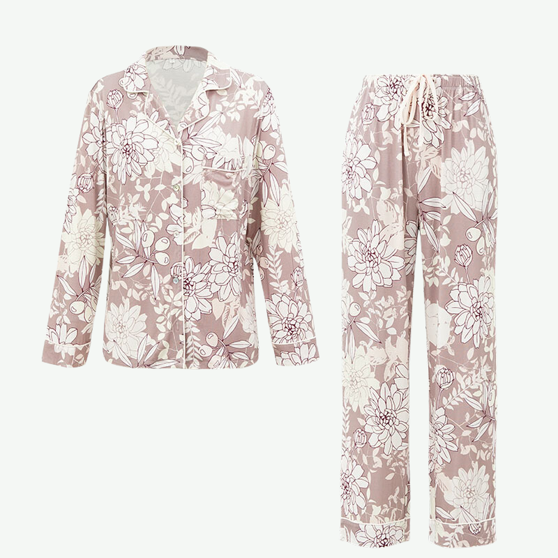 Wholesale Ladies Floral Printed Modal Pajama Set