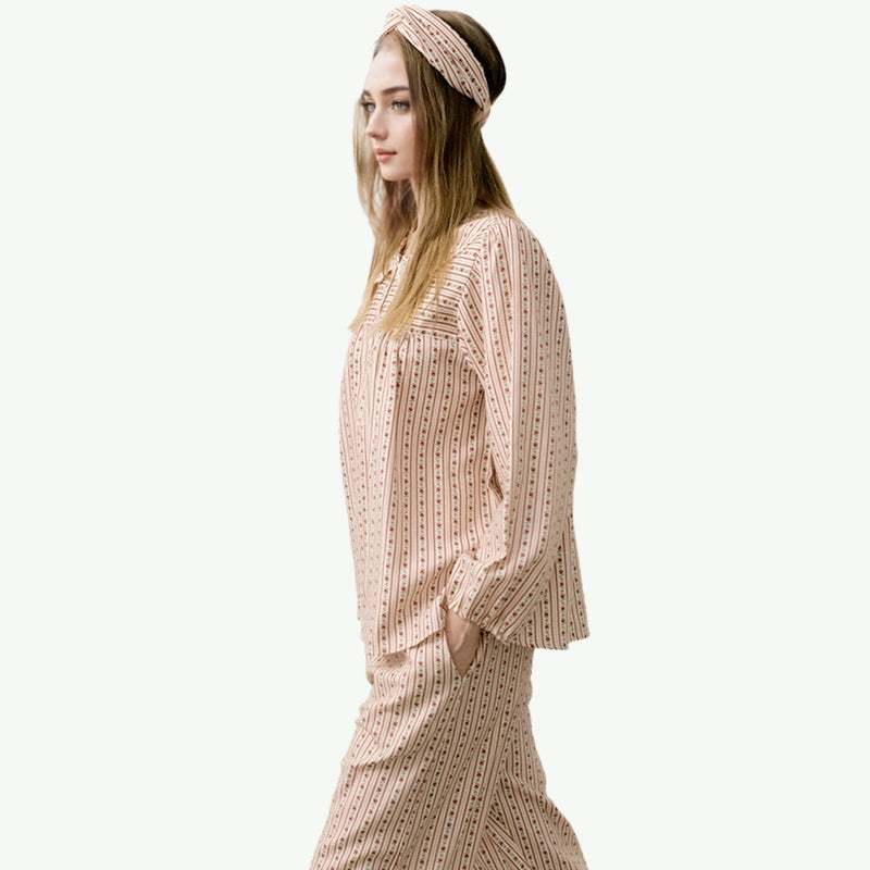 Bamboo Cotton Sweet Stripes Ditsy Floral Lounge Sets Wholesale