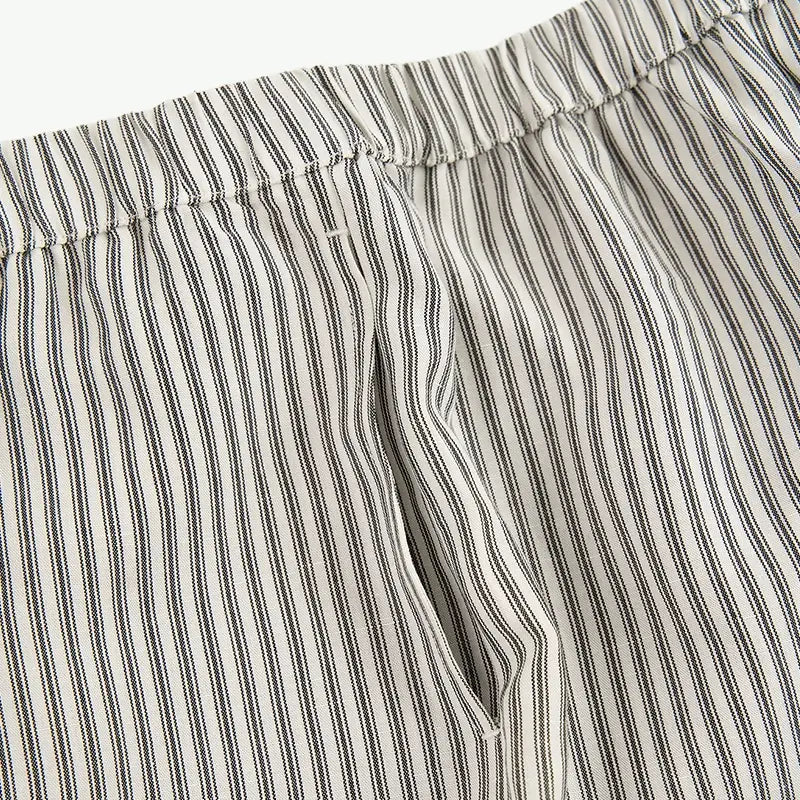 Yarn-dyed Valley Stripe Wide Leg Lounge Pants Wholesale Pajama Pants