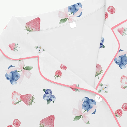 Custom Fruit Print Women Sleepwear from Bamboo Pajama Manufacturer