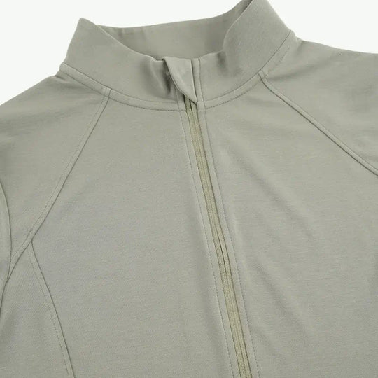 Women Loungewear Mock Neck Full Zip Jacket Wholesale Air Layered Activewear