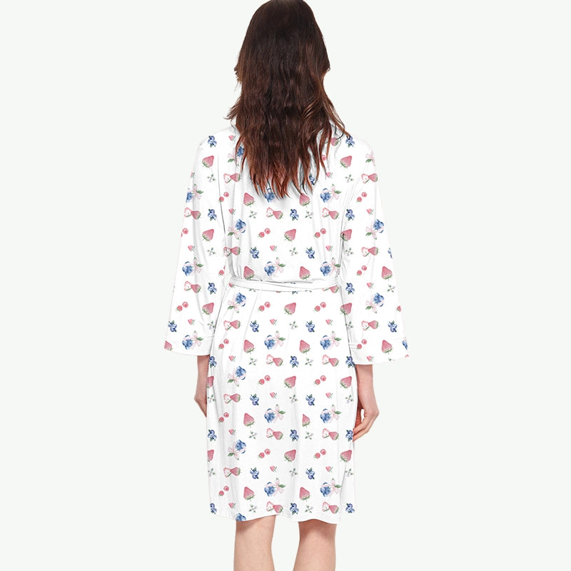 Custom Fruit Print Womens Dressing Gown Wholesale Robe Manufacturers
