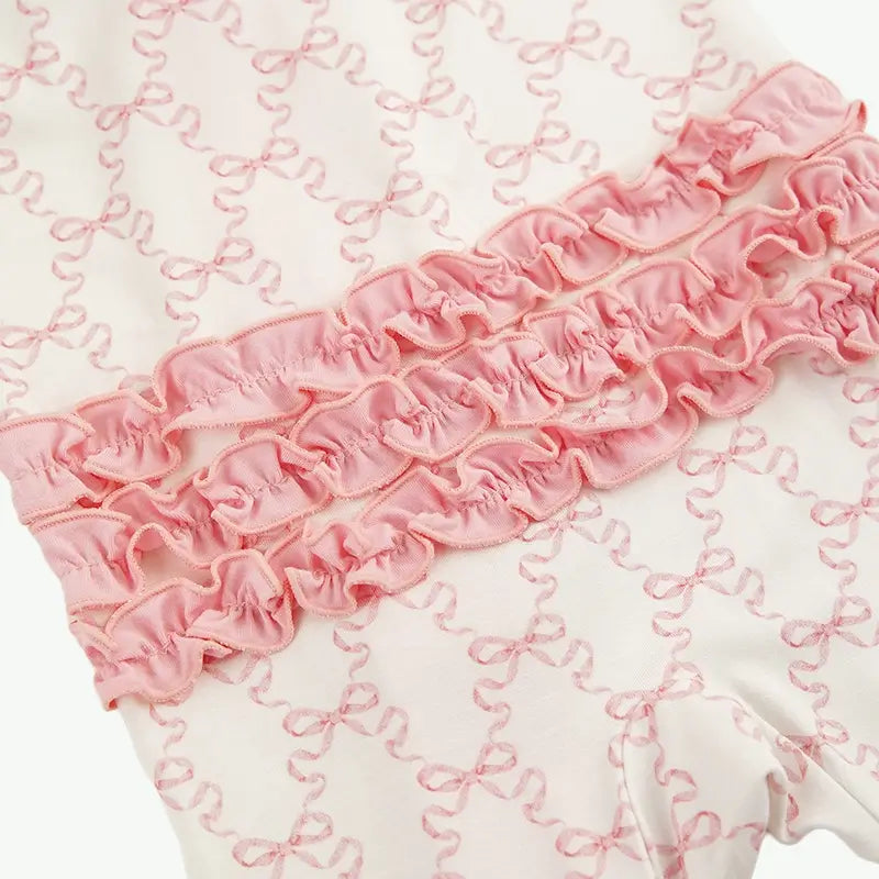 Custom Bow Bamboo Baby Long Sleeves Romper Zippy Wholesale