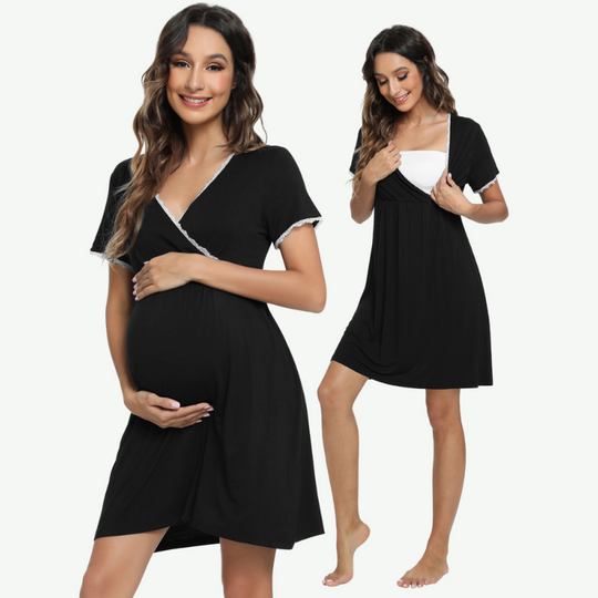 Camisón de maternidad 3 en 1 de bambú a granel--21197019