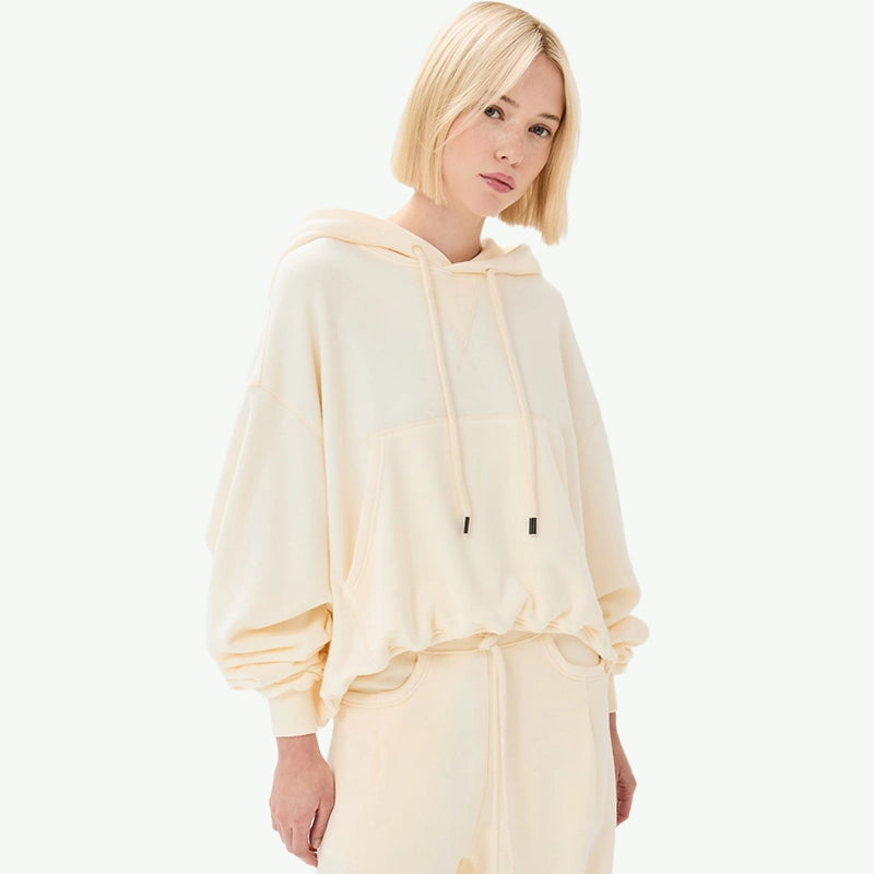 Custom Organic Cotton Cropped Hoodie Lounge Sets Wholesale Supplier