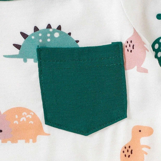 Body con pies estampado para bebés varones al por mayor de fábrica
