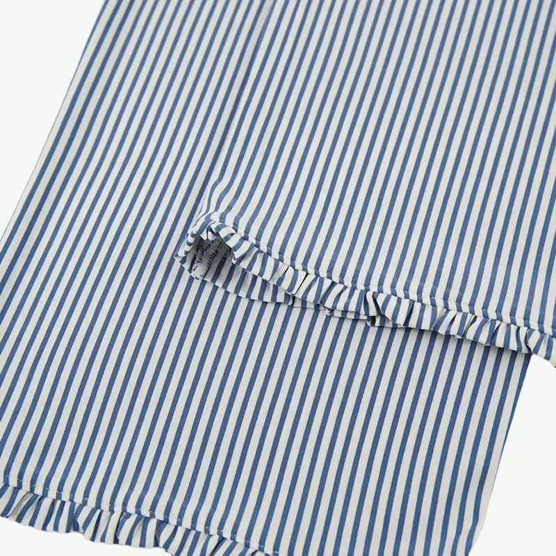 Wholesale Premium Yarn-dyed Vertical Stripes Tencel Lyocell Sleepwear Vendors
