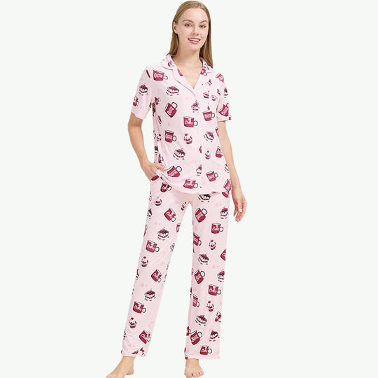 Bulk Purchase 50s Modal Two piece PJ Set From Womens Pajama Vendors