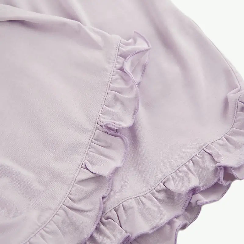 Bulk Personalized Solid Ruffled Bamboo loungewear for women