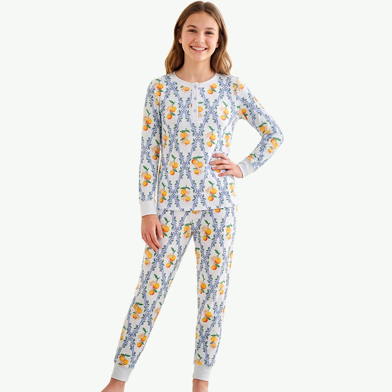 Bulk Organic Cotton Teen Girls Pajama Set Wholesale Supplier