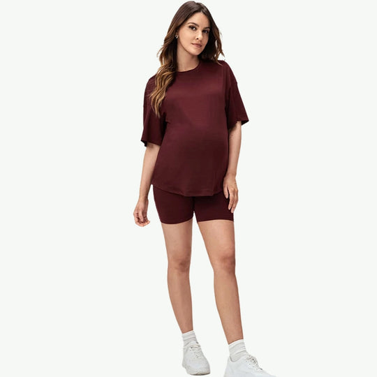 Private Label Premium Plain Maternity Loungewear Set Wholesale Vendors