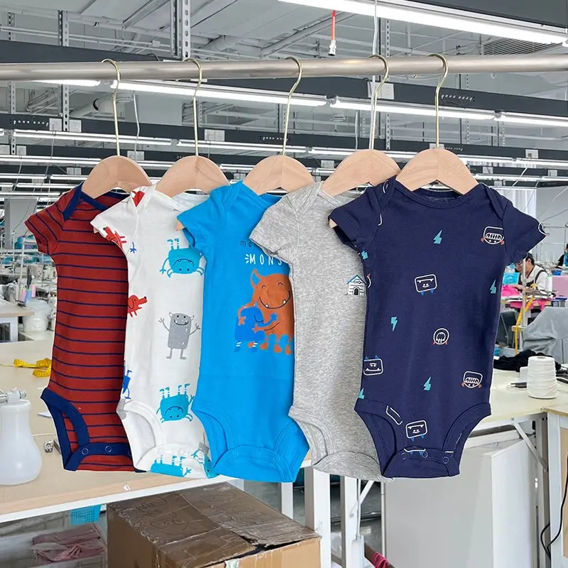 Boys Onesies Custom Wholesale Organic Cotton Baby Clothes Manufacturer