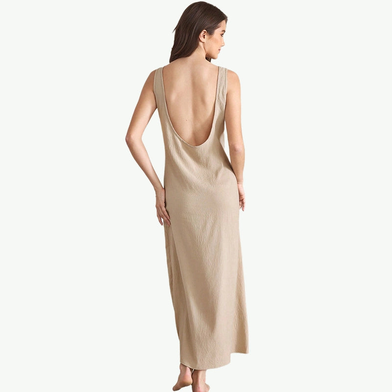 Camisón de lino y cáñamo para mujer personalizado al por mayor Fabricante chino