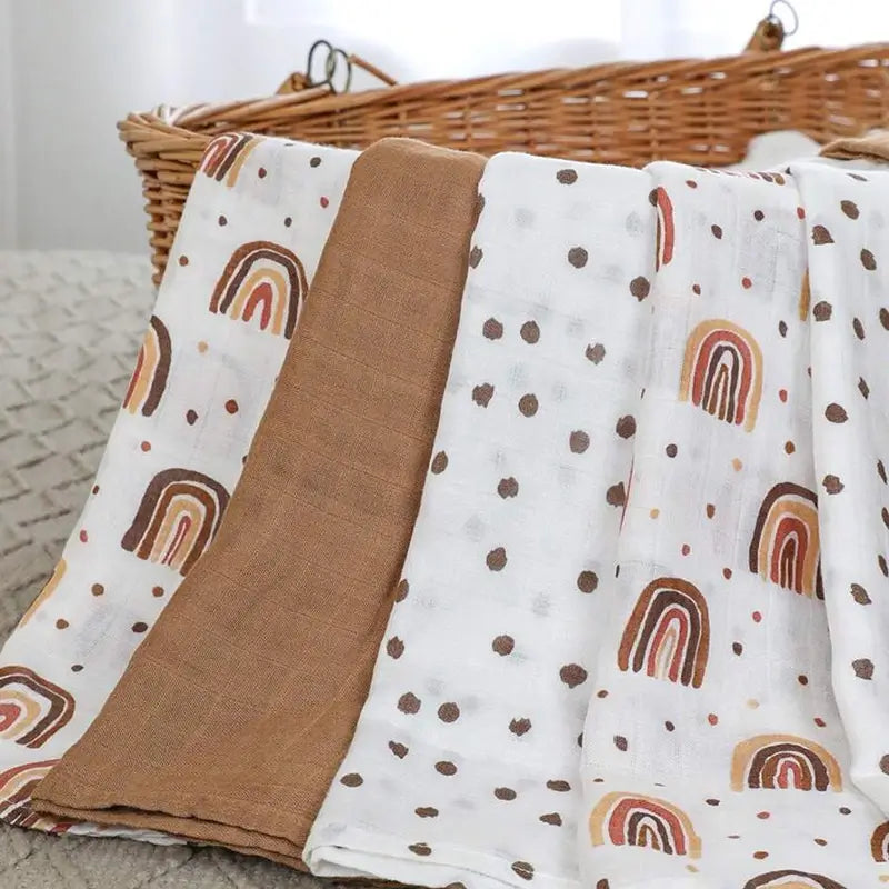 Couverture d'emmaillotage en mousseline imprimée personnalisée pour bébé, en vrac