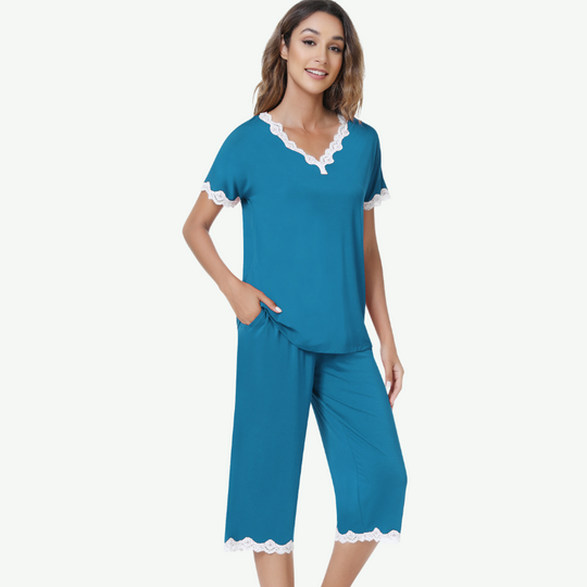 Bulk Customized Women Capri Pajama Set-81129935