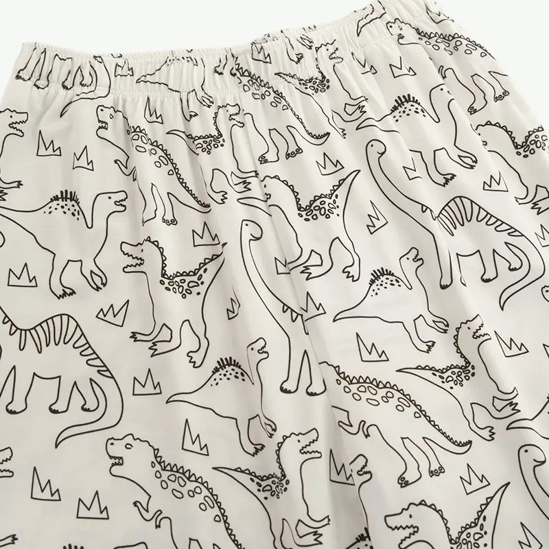 Custom DIY Graffiti Coloring Organic Cotton Kids Sleepwear Wholesale