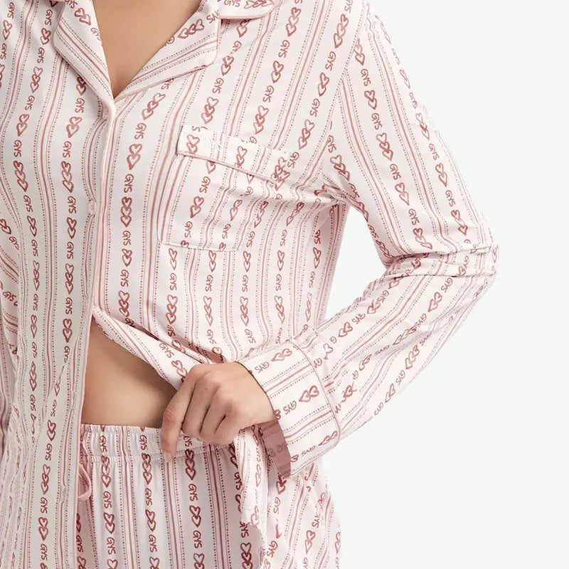 High-Quality OEKO-TEX Modal Cotton Stripe Ladies Pyjama Set Vendors