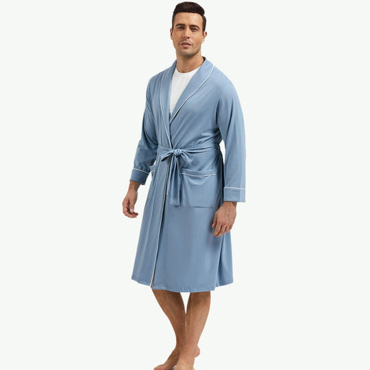 Lightweight Jersey Modal Cotton Robes Wholesale Men's Dressing Gown Manufacturer