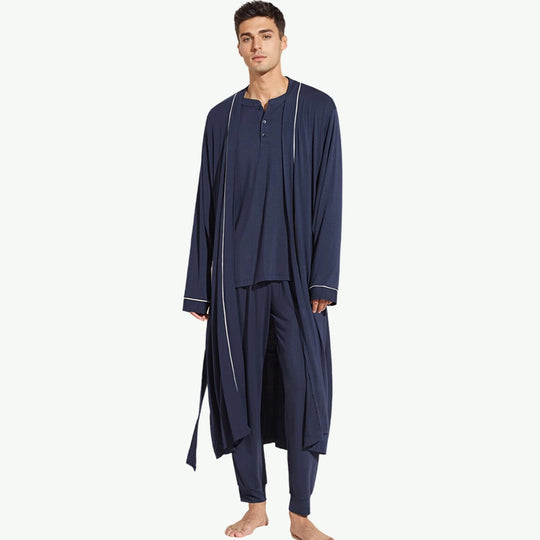Bulk Custom Tencel Modal Robe Set for Men With Pockets