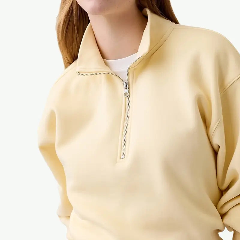 Custom Loungewear Wholesale Women Bamboo Half-Zip Shorts Set