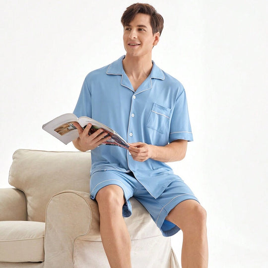 Vêtements de nuit pour hommes OEM pour fabricants de pyjamas en bambou