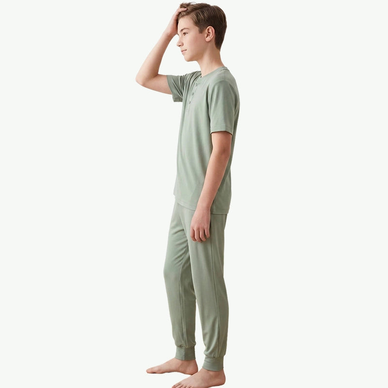 Premium Wholesale Teens Boys Henley Loungewear Supplier