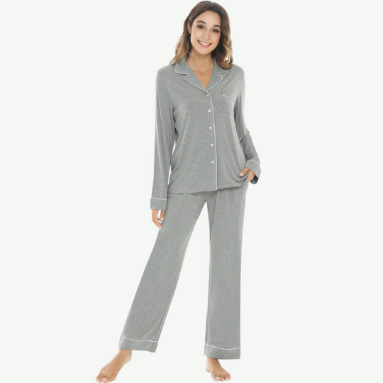 Conjuntos de pijamas de bambú para mujer OEM a granel - 31129319