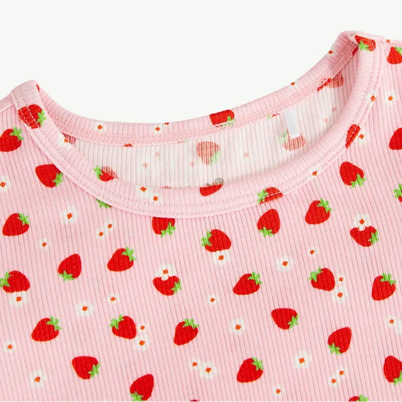 Customized Bulk Bamboo Ribbed Girls Childrens Pjs Wholesale