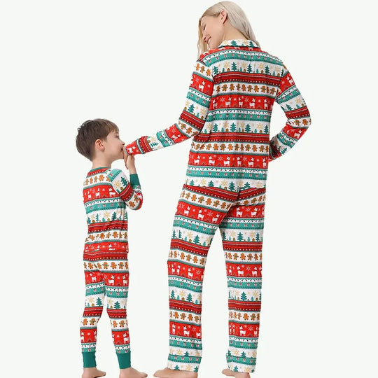 Wholesale Mommy And Me Pajama Set Custom Matching Holiday Sleepwear