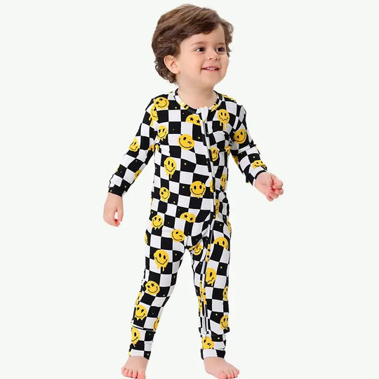 Manufacturer Wholesale Baby Plaids Printed Bamboo Clothing