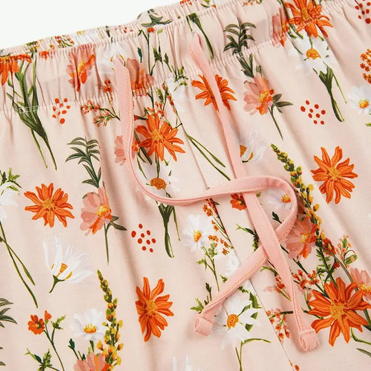 Sweet Floral Print Pyjama Set with Lace Trim | Women's Loungewear Manufacturers UK