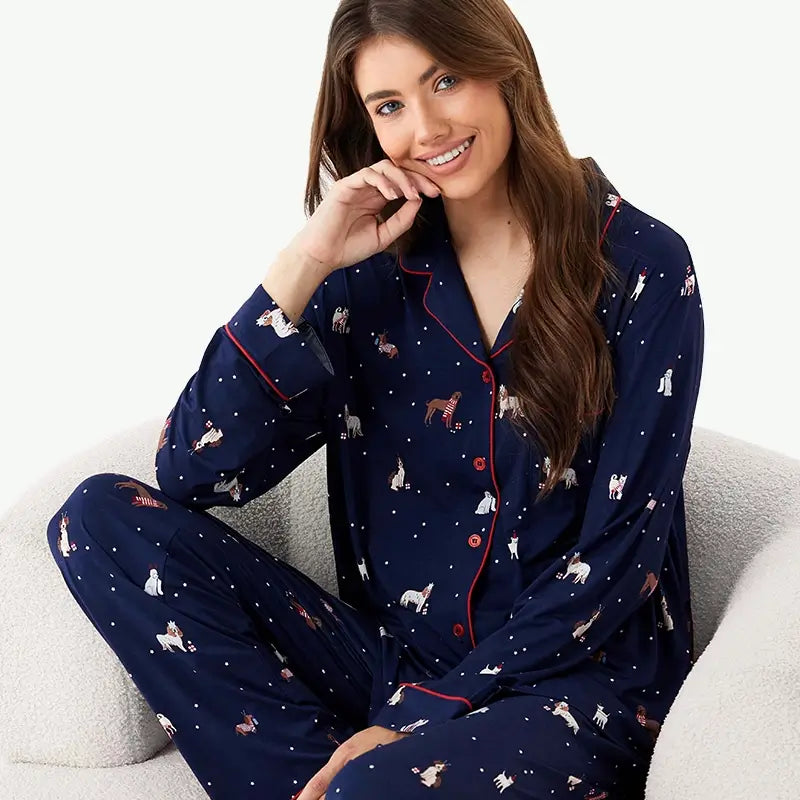 Custom Print Pj Sets Wholesale Bamboo Pajamas Manufacturers