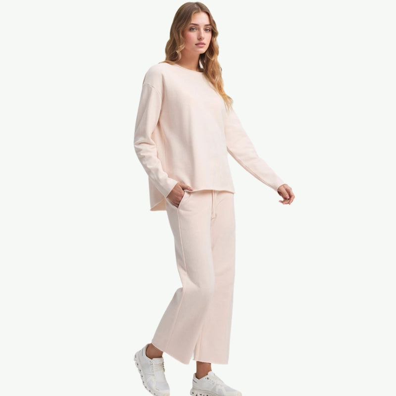 Custom Premium Women Chelsea Cropped Set Wholesale Lounge Set