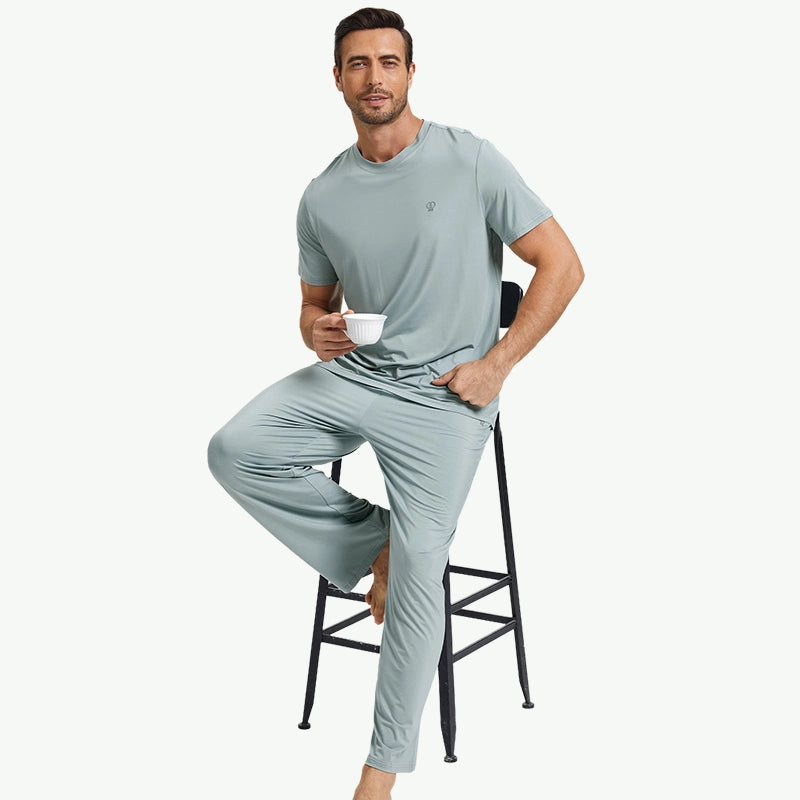 Custom Wholesale Tencel Pajamas For Men Loungewear Vendors